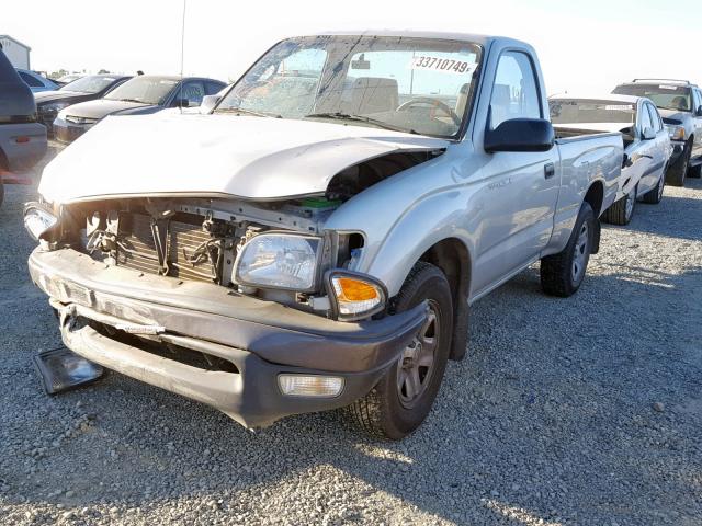 5TENL42N33Z217897 - 2003 TOYOTA TACOMA SILVER photo 2