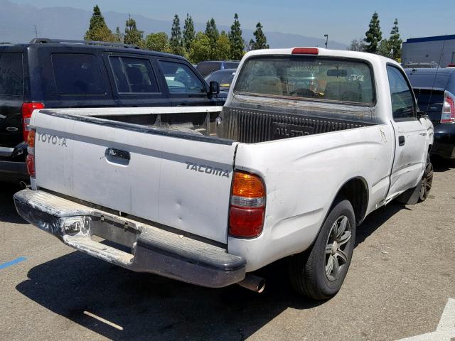 5TENL42N84Z427557 - 2004 TOYOTA TACOMA WHITE photo 4