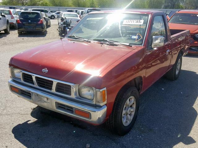 1N6SD11S2VC358092 - 1997 NISSAN TRUCK BASE RED photo 2
