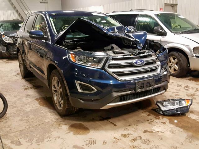 2FMPK4K85HBC49063 - 2017 FORD EDGE TITAN BLUE photo 1