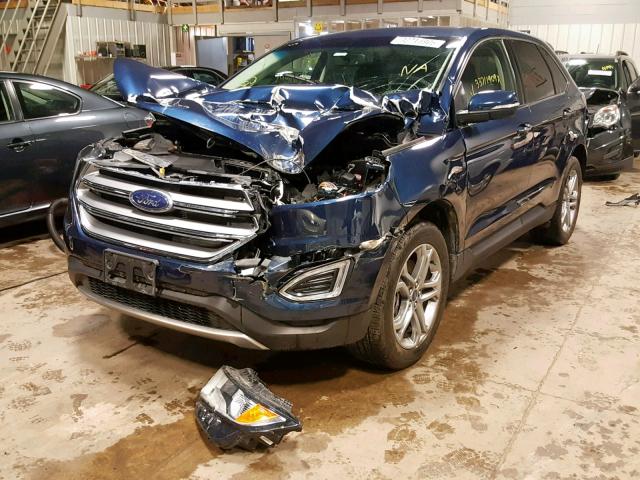 2FMPK4K85HBC49063 - 2017 FORD EDGE TITAN BLUE photo 2