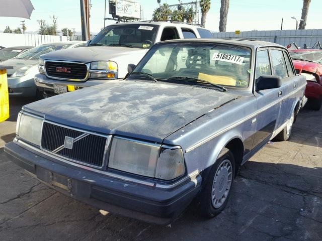 YV1AA8841M1452024 - 1991 VOLVO 240 BLUE photo 2