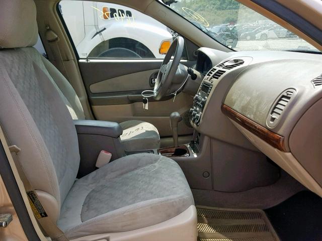 1G1ZT62895F257529 - 2005 CHEVROLET MALIBU MAX ოქროსფერი ფოტო 5