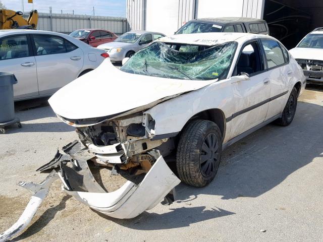 2G1WF52E939443300 - 2003 CHEVROLET IMPALA WHITE photo 2