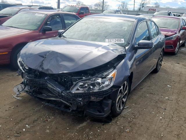 1HGCR2F85GA130261 - 2016 HONDA ACCORD EXL GRAY photo 2