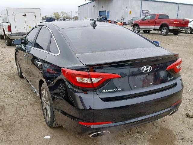 5NPE34AF4FH101643 - 2015 HYUNDAI SONATA SPO BLACK photo 3