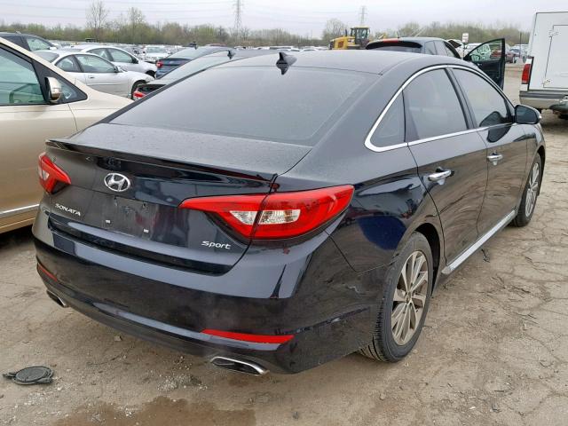 5NPE34AF4FH101643 - 2015 HYUNDAI SONATA SPO BLACK photo 4