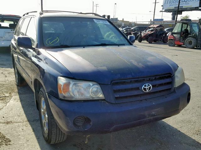 JTEGP21A260097204 - 2006 TOYOTA HIGHLANDER BLUE photo 1