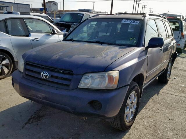 JTEGP21A260097204 - 2006 TOYOTA HIGHLANDER BLUE photo 2