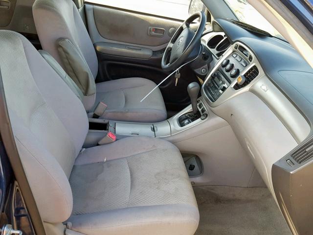 JTEGP21A260097204 - 2006 TOYOTA HIGHLANDER BLUE photo 5