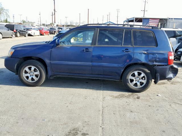 JTEGP21A260097204 - 2006 TOYOTA HIGHLANDER BLUE photo 9