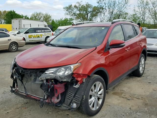 JTMDFREVXFD140454 - 2015 TOYOTA RAV4 LIMIT RED photo 2