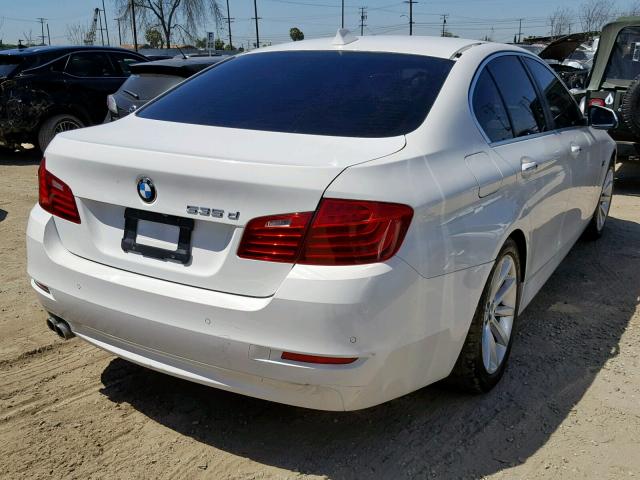 WBAXA5C56ED001781 - 2014 BMW 535 D WHITE photo 4