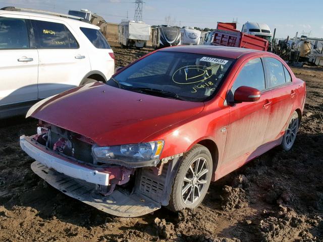 JA32U2FU3HU005389 - 2017 MITSUBISHI LANCER ES RED photo 2