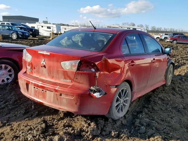 JA32U2FU3HU005389 - 2017 MITSUBISHI LANCER ES RED photo 4