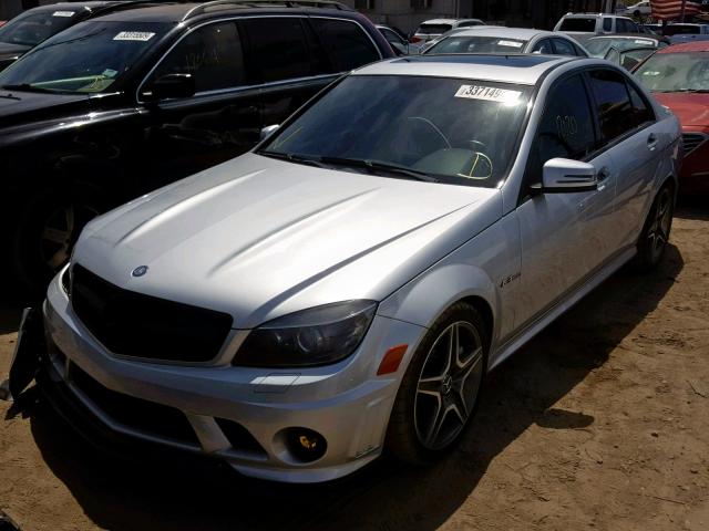 WDDGF7HB3AF485105 - 2010 MERCEDES-BENZ C 63 AMG SILVER photo 2