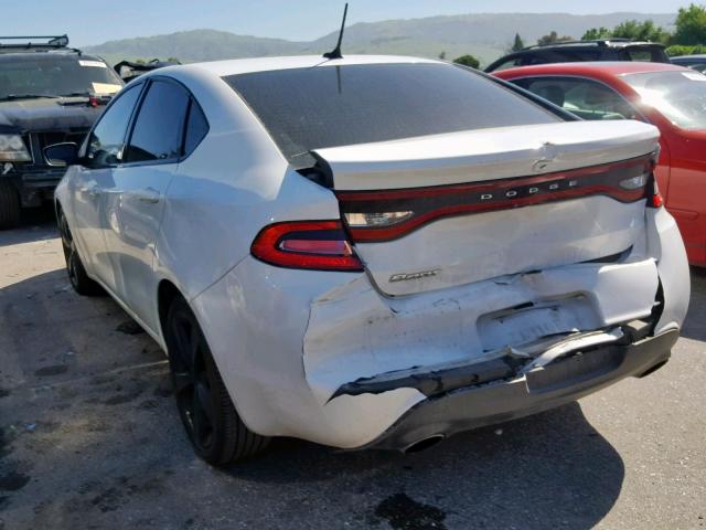 1C3CDFBB4FD421664 - 2015 DODGE DART SXT WHITE photo 3