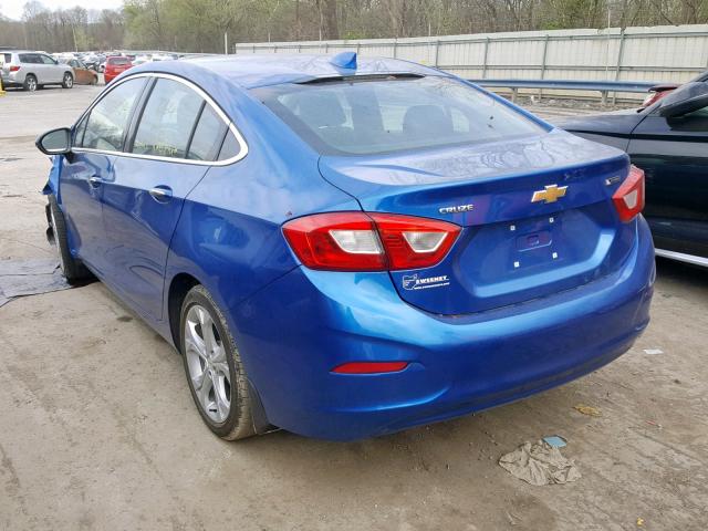 1G1BF5SM3J7152845 - 2018 CHEVROLET CRUZE PREM BLUE photo 3