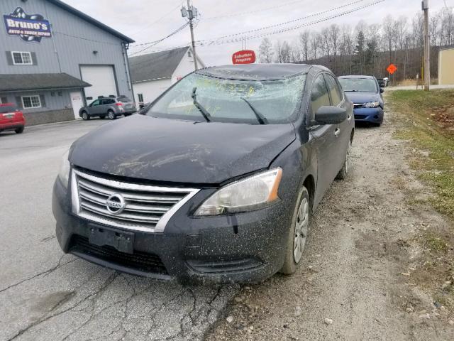 3N1AB7APXDL673666 - 2013 NISSAN SENTRA S BLACK photo 2