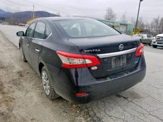 3N1AB7APXDL673666 - 2013 NISSAN SENTRA S BLACK photo 3