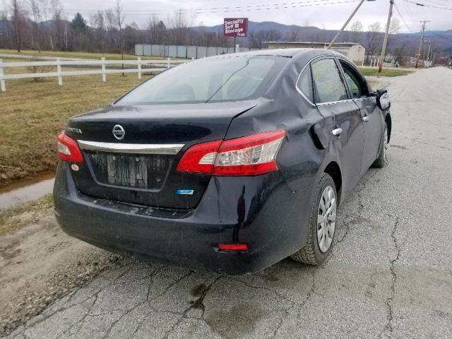 3N1AB7APXDL673666 - 2013 NISSAN SENTRA S BLACK photo 4