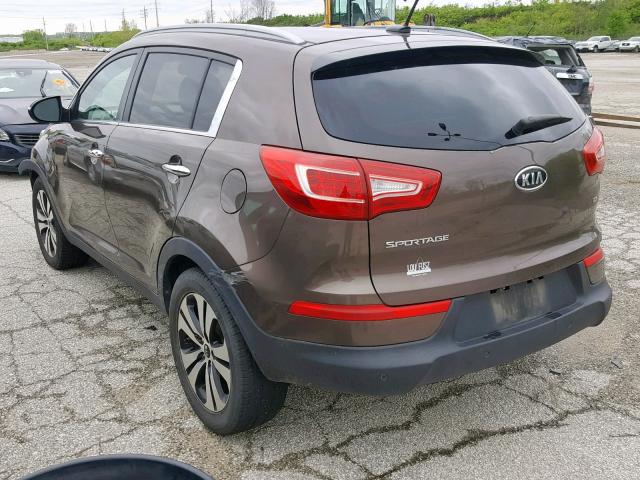 KNDPC3A27B7036866 - 2011 KIA SPORTAGE E BROWN photo 3