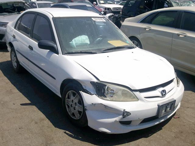 2HGES15114H568039 - 2004 HONDA CIVIC DX WHITE photo 1