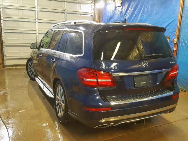 4JGDF6EE2HA792144 - 2017 MERCEDES-BENZ GLS 450 4M BLUE photo 3