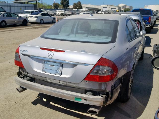 WDBUF56X88B190002 - 2008 MERCEDES-BENZ E 350 SILVER photo 4