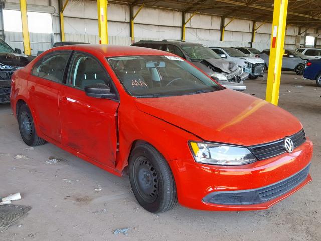 3VW2K7AJ2CM405861 - 2012 VOLKSWAGEN JETTA BASE RED photo 1