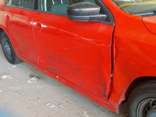 3VW2K7AJ2CM405861 - 2012 VOLKSWAGEN JETTA BASE RED photo 9