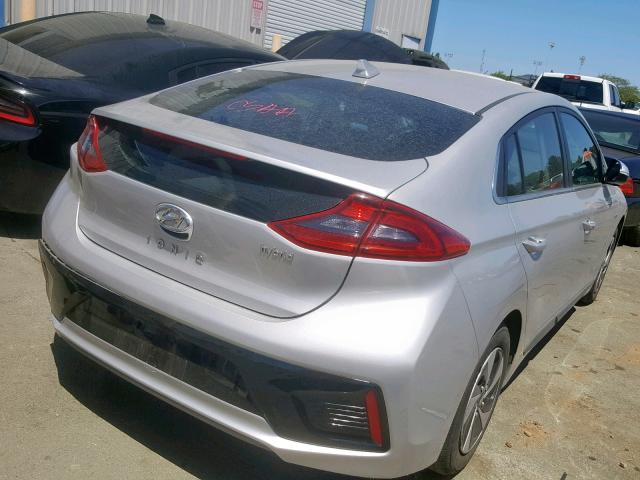 KMHC75LC2HU056453 - 2017 HYUNDAI IONIQ SEL SILVER photo 4