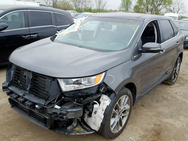 2FMPK4K96GBC30173 - 2016 FORD EDGE TITAN GRAY photo 2