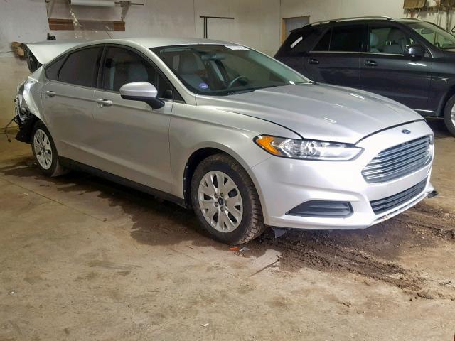 3FA6P0G74DR146941 - 2013 FORD FUSION S SILVER photo 1