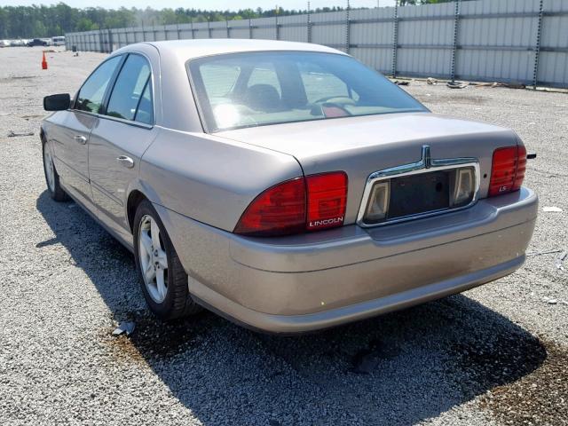 1LNHM86S61Y623149 - 2001 LINCOLN LS GOLD photo 3