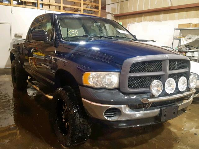 3D7KU28C23G707548 - 2003 DODGE RAM 2500 S BLUE photo 1