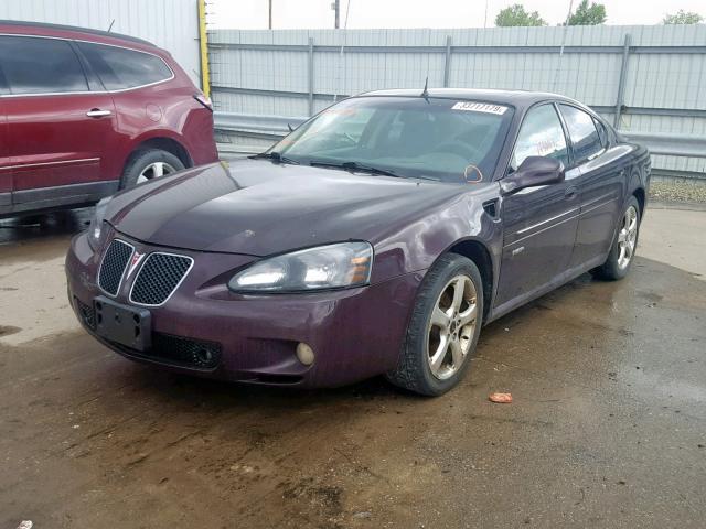 2G2WC52C851329048 - 2005 PONTIAC GRAND PRIX BURGUNDY photo 2