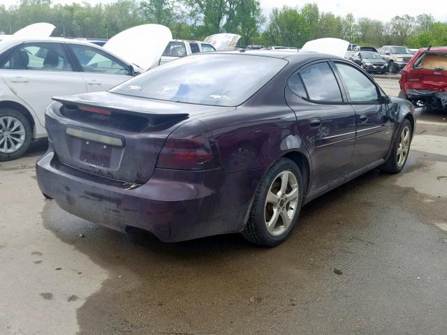 2G2WC52C851329048 - 2005 PONTIAC GRAND PRIX BURGUNDY photo 4