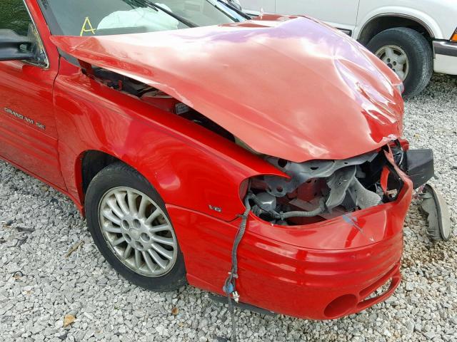 1G2NE52E1XM808927 - 1999 PONTIAC GRAND AM S RED photo 10