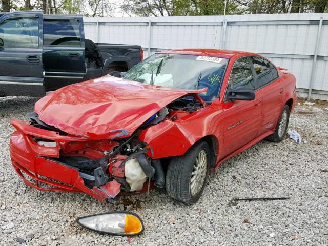 1G2NE52E1XM808927 - 1999 PONTIAC GRAND AM S RED photo 2