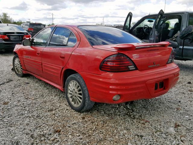 1G2NE52E1XM808927 - 1999 PONTIAC GRAND AM S RED photo 3