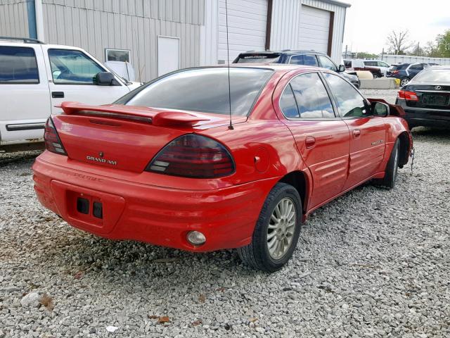 1G2NE52E1XM808927 - 1999 PONTIAC GRAND AM S RED photo 4