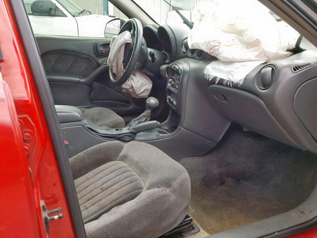 1G2NE52E1XM808927 - 1999 PONTIAC GRAND AM S RED photo 5