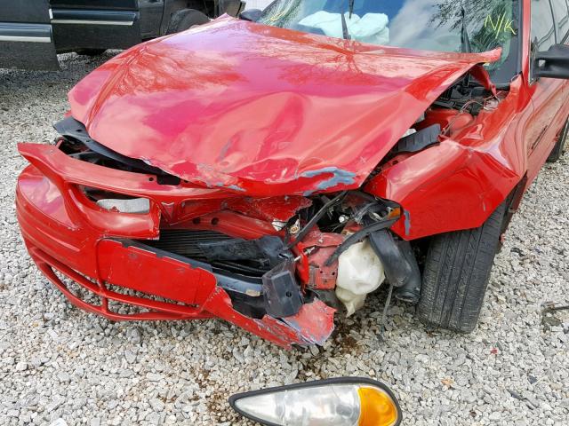 1G2NE52E1XM808927 - 1999 PONTIAC GRAND AM S RED photo 9