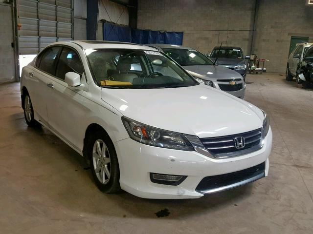 1HGCR3F84DA045168 - 2013 HONDA ACCORD EXL WHITE photo 1