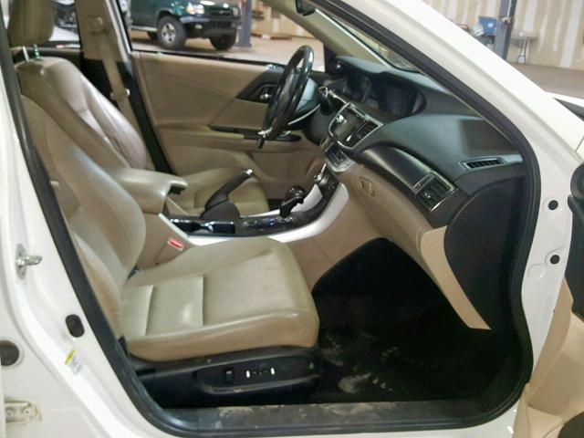 1HGCR3F84DA045168 - 2013 HONDA ACCORD EXL WHITE photo 5