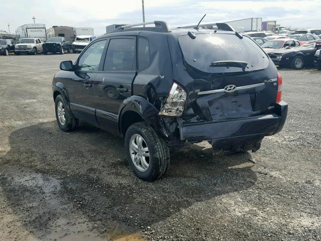 KM8JM72D98U731446 - 2008 HYUNDAI TUCSON GL BLACK photo 3