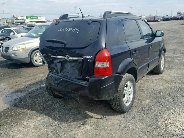 KM8JM72D98U731446 - 2008 HYUNDAI TUCSON GL BLACK photo 4