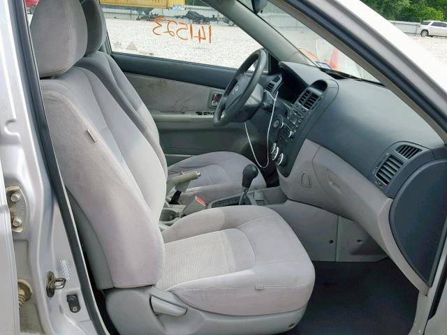 KNAFE121675405071 - 2007 KIA SPECTRA EX SILVER photo 5