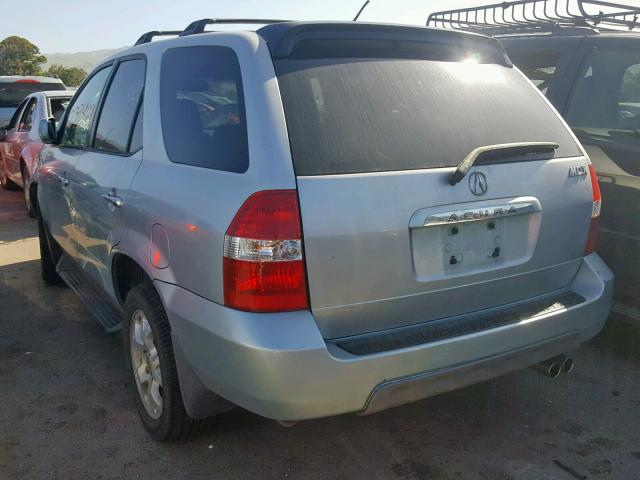 2HNYD18612H526572 - 2002 ACURA MDX TOURIN SILVER photo 3